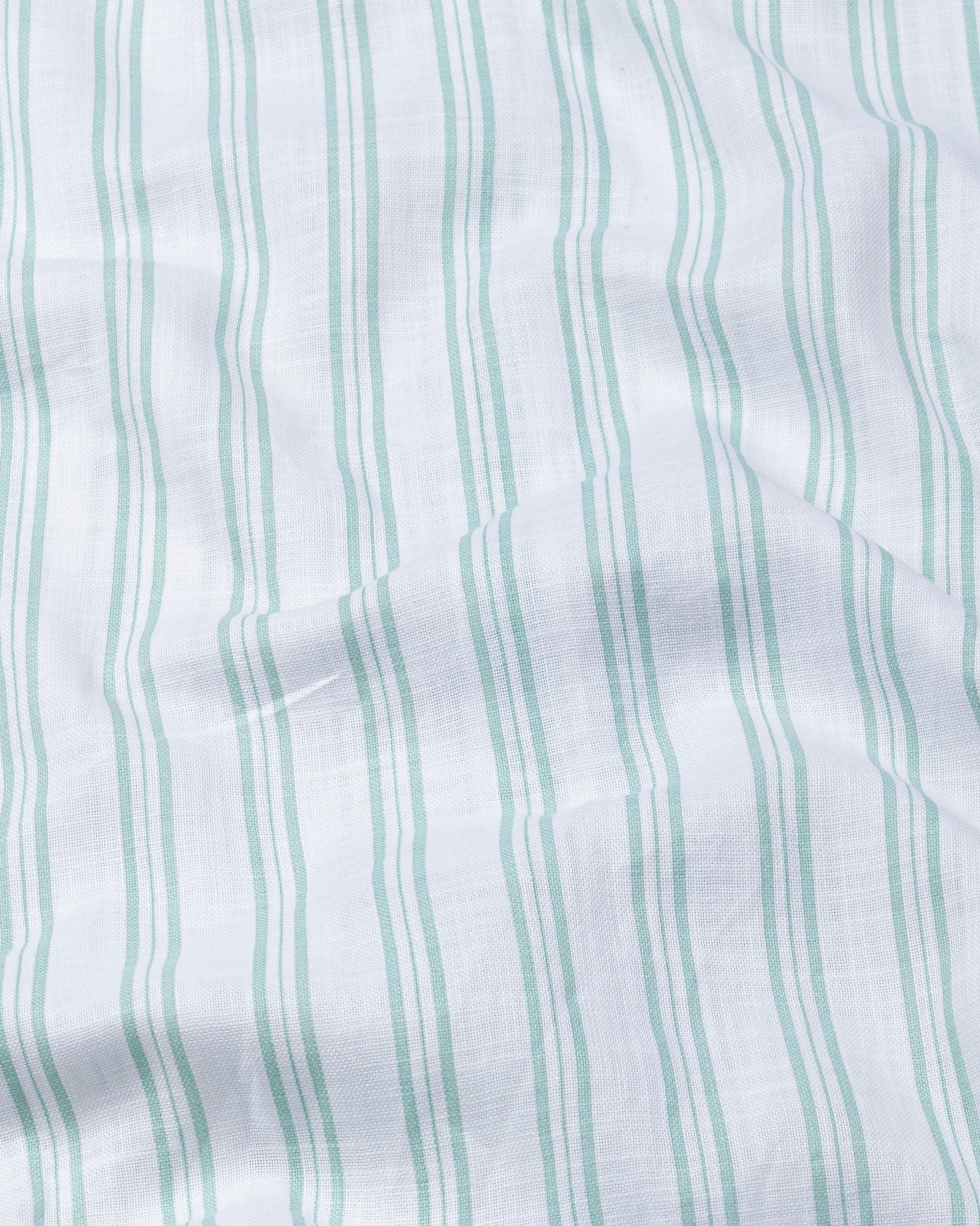 Devon Olive Stripe Linen Blend Shirt - John Ellies