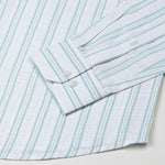 Devon Olive Stripe Linen Blend Shirt - John Ellies