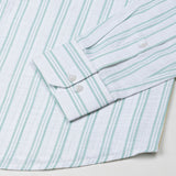 Devon Olive Stripe Linen Blend Shirt - John Ellies