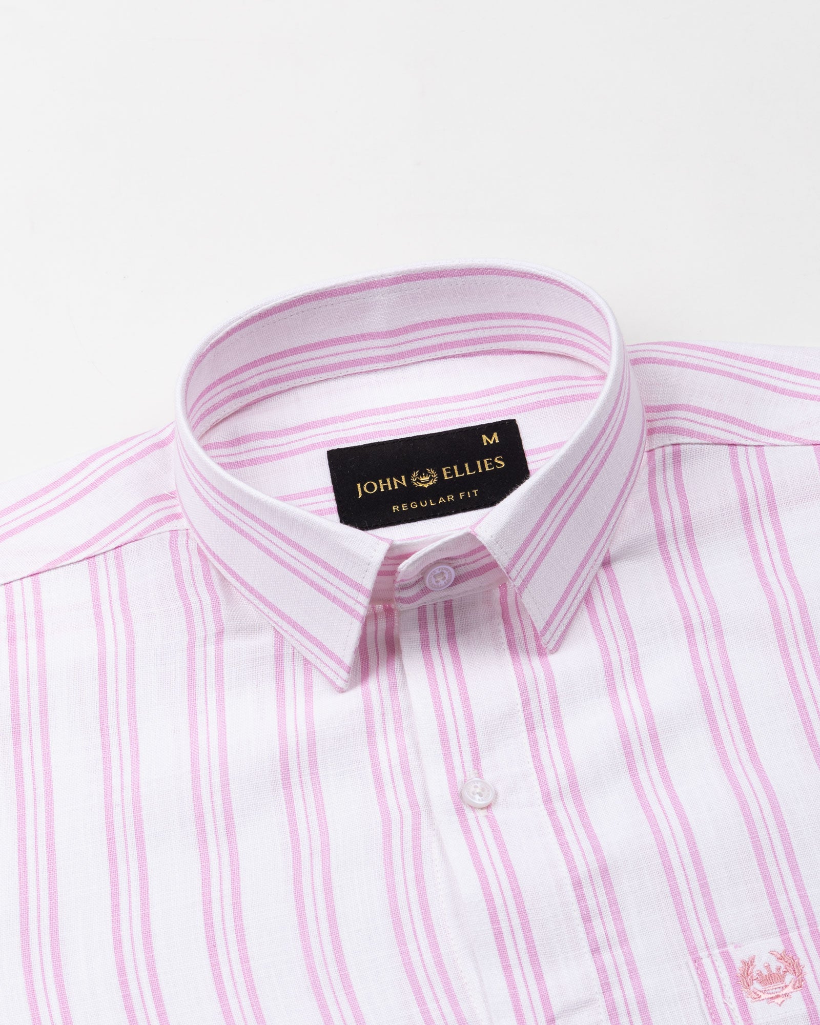 Devon Pink Stripe Linen Blend Shirt - John Ellies
