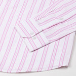 Devon Pink Stripe Linen Blend Shirt - John Ellies