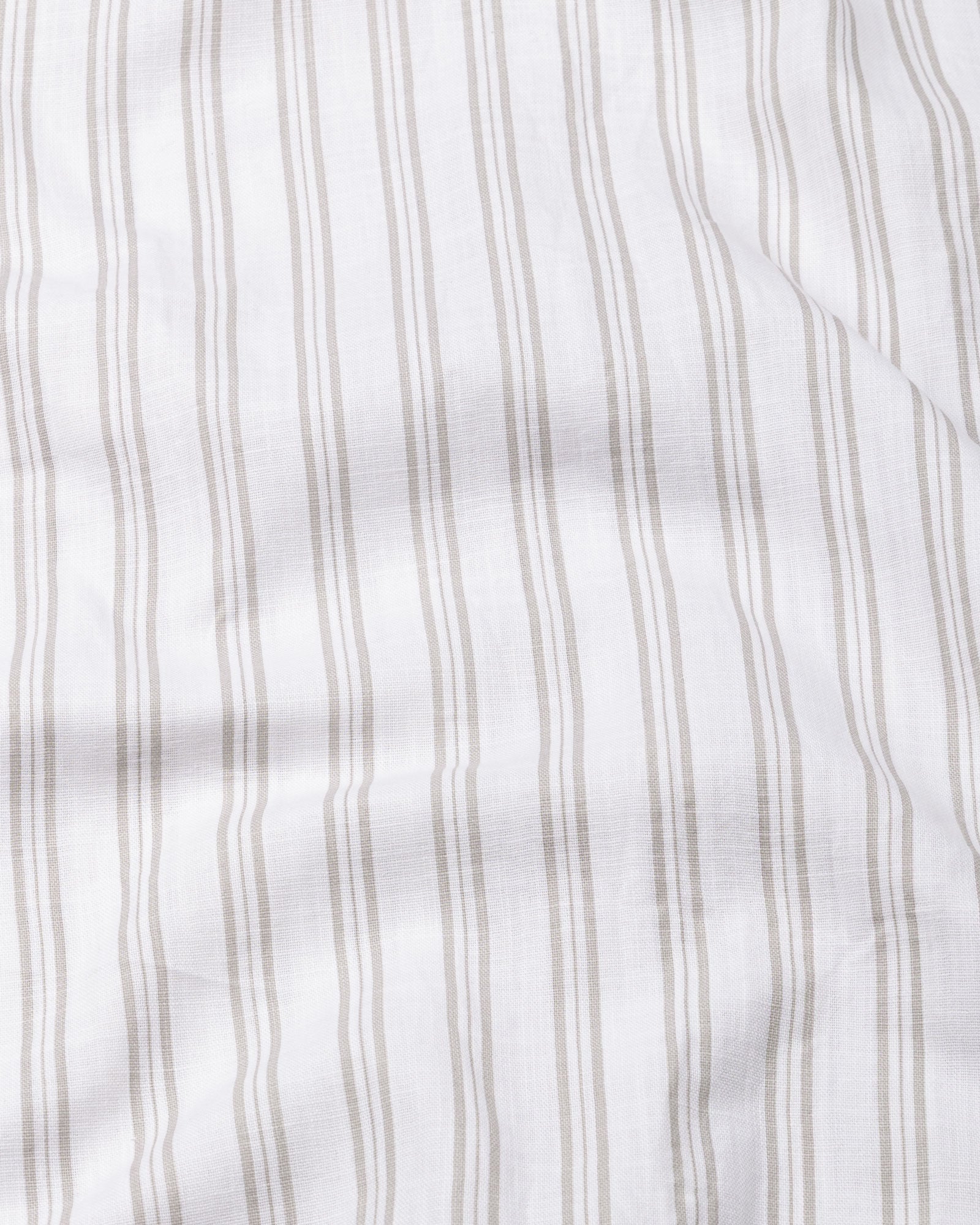 Devon Tan Stripe Linen Blend Shirt - John Ellies