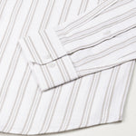 Devon Tan Stripe Linen Blend Shirt - John Ellies