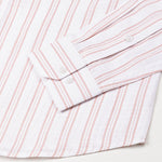 Devon Orange Stripe Linen Blend Shirt - John Ellies