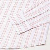 Devon Orange Stripe Linen Blend Shirt - John Ellies