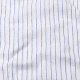 Miles Navy Blue Stripe Linen Shirt - John Ellies