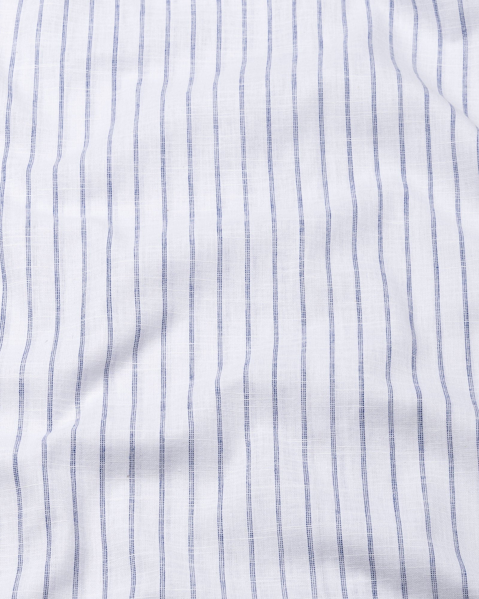 Miles Navy Blue Stripe Linen Shirt - John Ellies