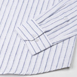 Miles Navy Blue Stripe Linen Shirt - John Ellies