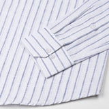 Miles Navy Blue Stripe Linen Shirt - John Ellies