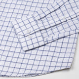 Miles Navy Blue Check Linen Shirt - John Ellies