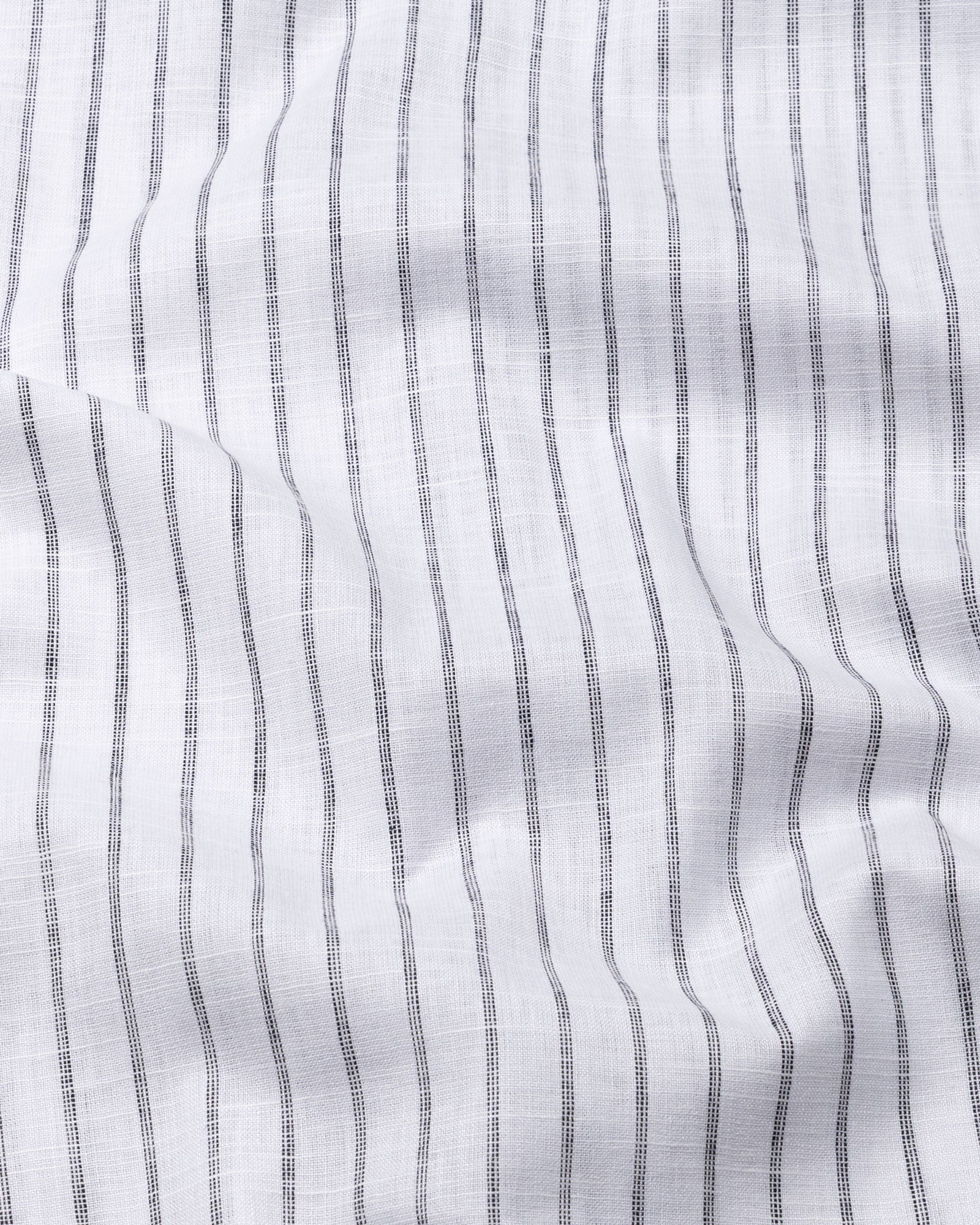 Miles Black Stripe Linen Shirt - John Ellies