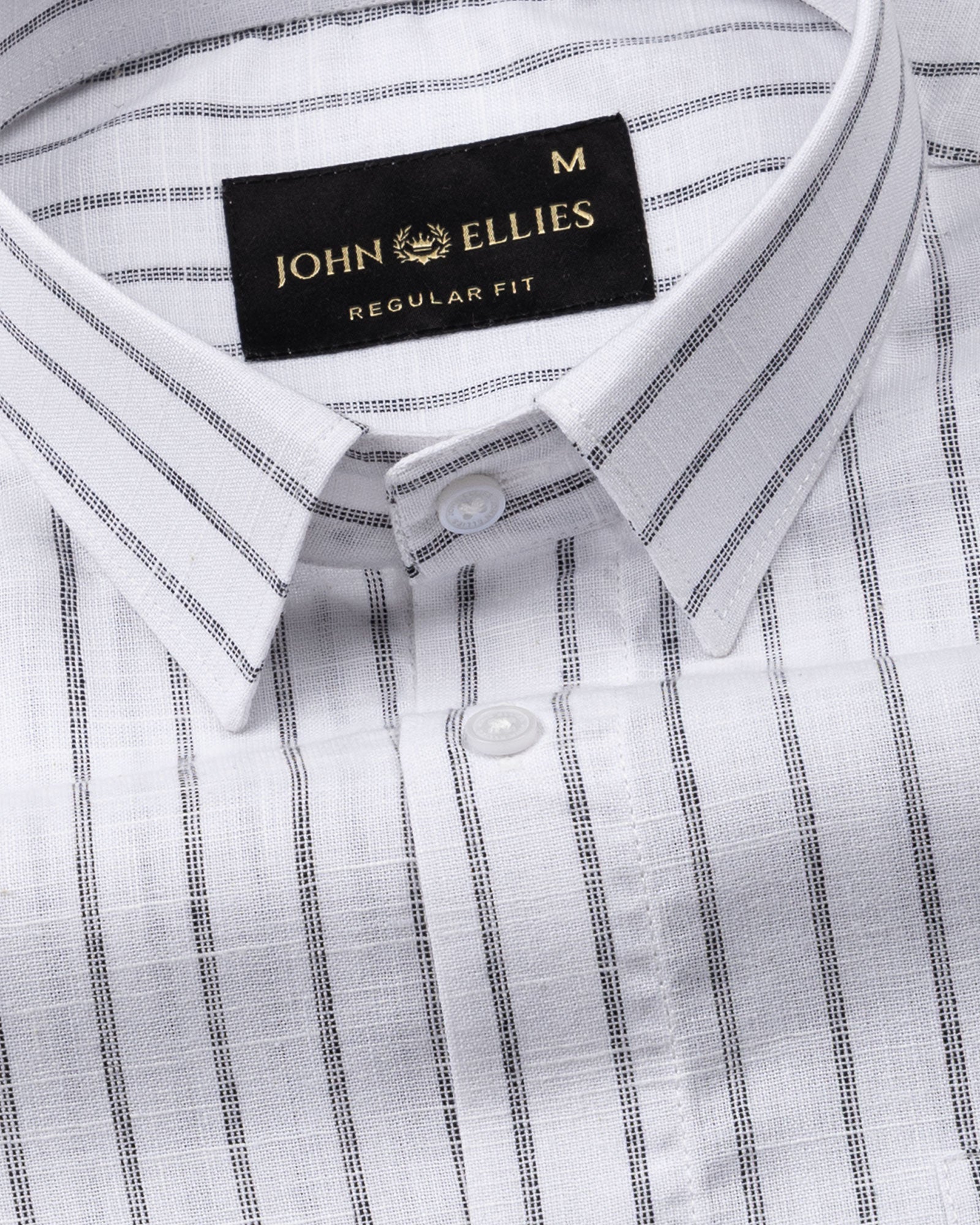 Miles Black Stripe Linen Shirt - John Ellies