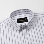 Miles Black Stripe Linen Shirt - John Ellies