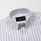 Miles Black Stripe Linen Shirt - John Ellies