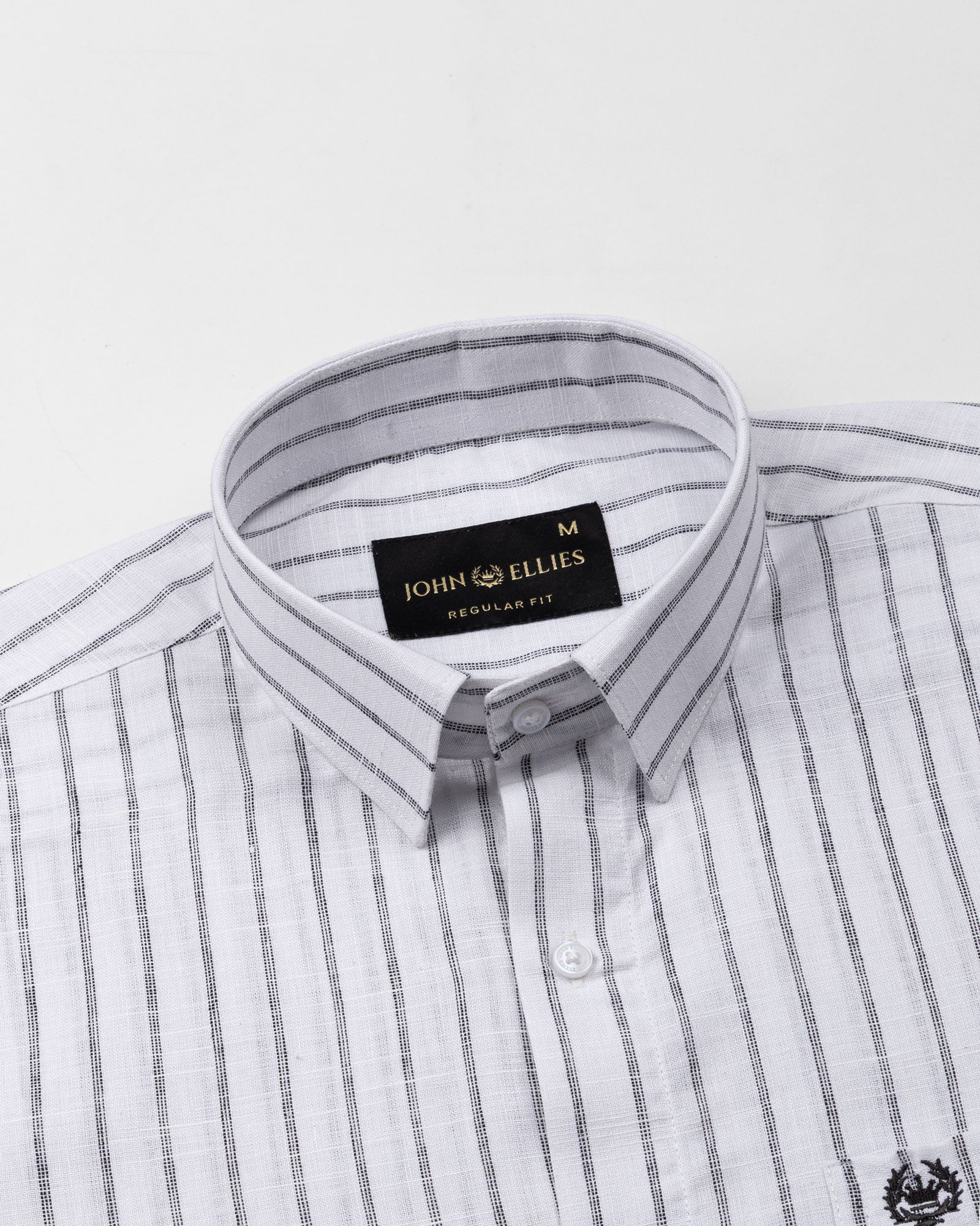 Miles Black Stripe Linen Shirt - John Ellies