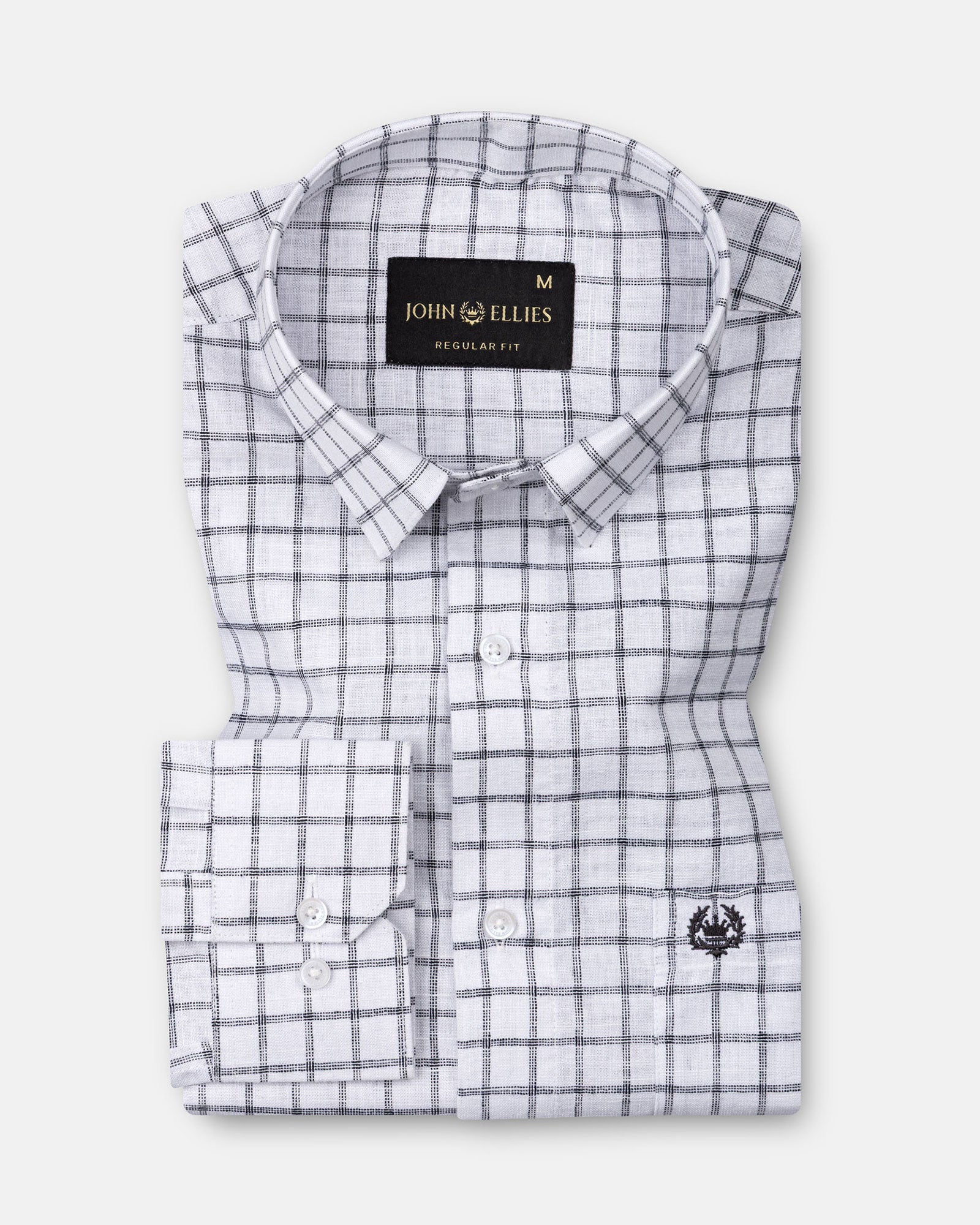 Miles Black Check Linen Shirt - John Ellies