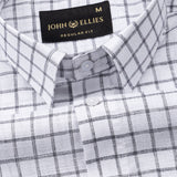 Miles Black Check Linen Shirt - John Ellies