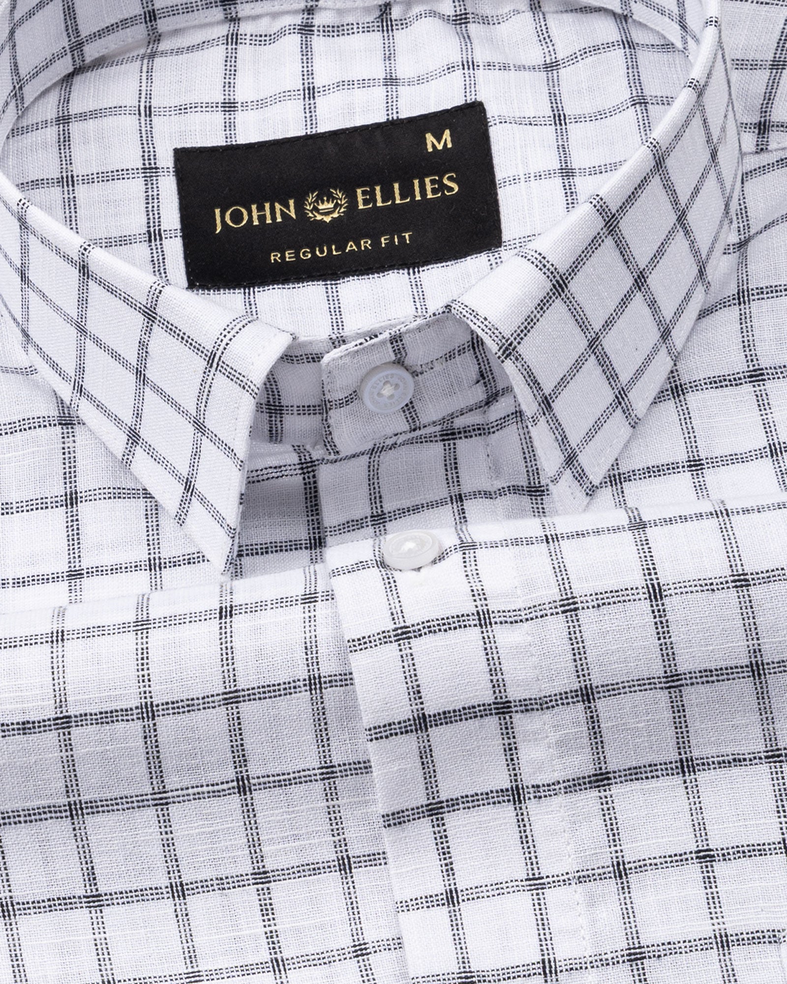 Miles Black Check Linen Shirt - John Ellies