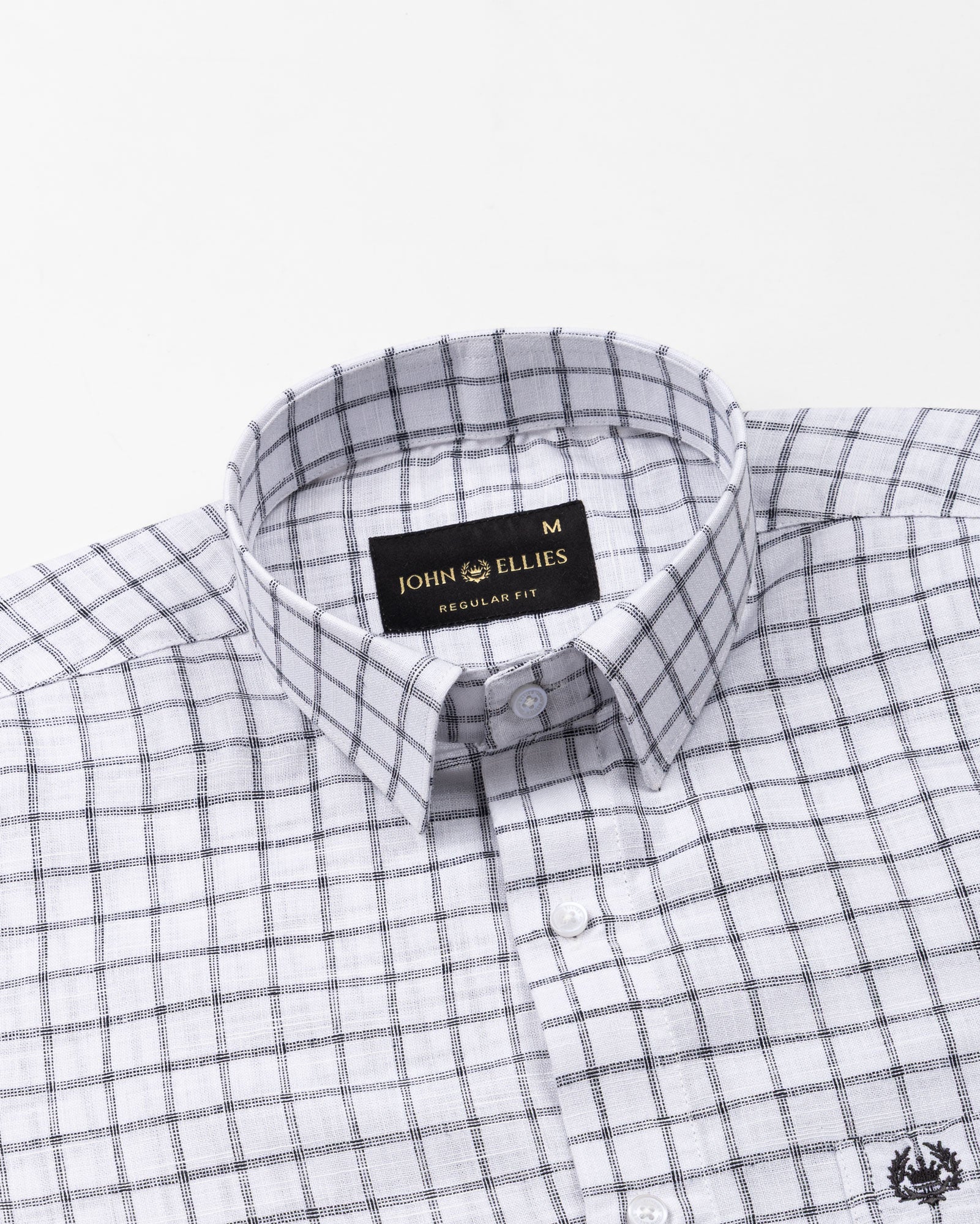 Miles Black Check Linen Shirt - John Ellies