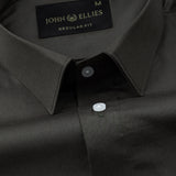 Stery Olive Plain Cotton Shirt - John Ellies