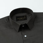 Stery Olive Plain Cotton Shirt - John Ellies