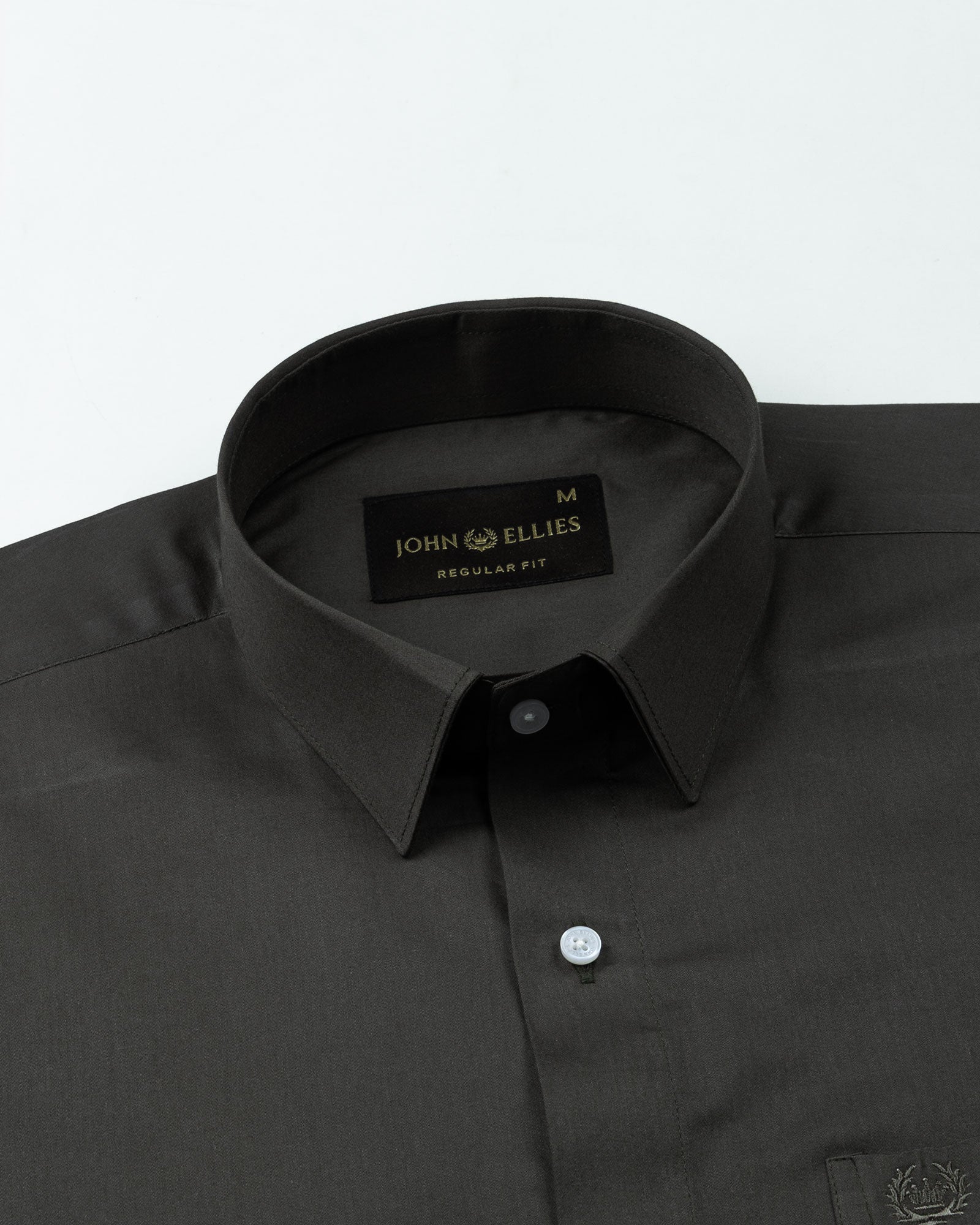 Stery Olive Plain Cotton Shirt - John Ellies