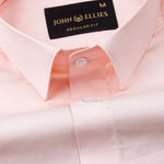 Stery Peach Plain Cotton Shirt - John Ellies