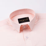 Stery Peach Plain Cotton Shirt - John Ellies