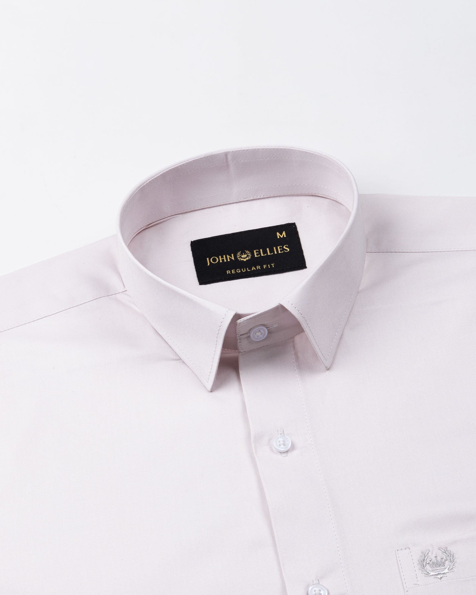 Stery Silver Plain Cotton Shirt - John Ellies