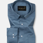 Stery Grey Plain Cotton Shirt - John Ellies