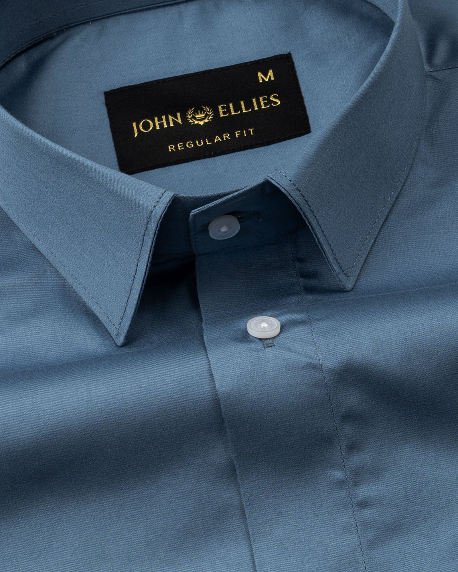 Stery Grey Plain Cotton Shirt - John Ellies