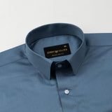 Stery Grey Plain Cotton Shirt - John Ellies