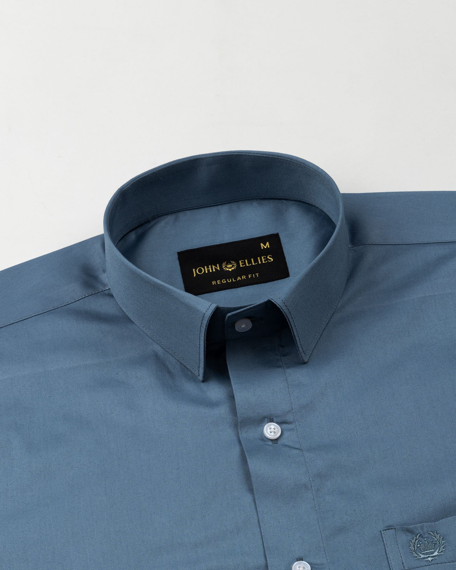 Stery Grey Plain Cotton Shirt - John Ellies