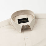 Stery Cream Plain Cotton Shirt - John Ellies