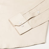 Stery Cream Plain Cotton Shirt - John Ellies