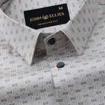Gardian Beige Cotton Printed Shirt - John Ellies