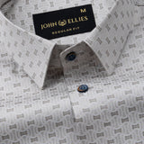 Gardian Beige Cotton Printed Shirt - John Ellies