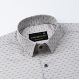 Gardian Beige Cotton Printed Shirt - John Ellies