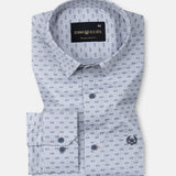 Gardian Blue Cotton Printed Shirt - John Ellies