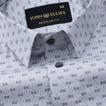 Gardian Blue Cotton Printed Shirt - John Ellies