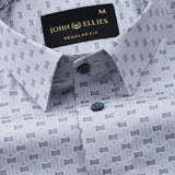 Gardian Blue Cotton Printed Shirt - John Ellies