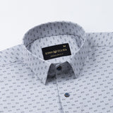 Gardian Blue Cotton Printed Shirt - John Ellies
