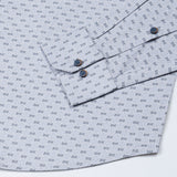 Gardian Blue Cotton Printed Shirt - John Ellies