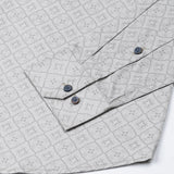 Gardian Beige Cotton Geometric Printed Shirt - John Ellies