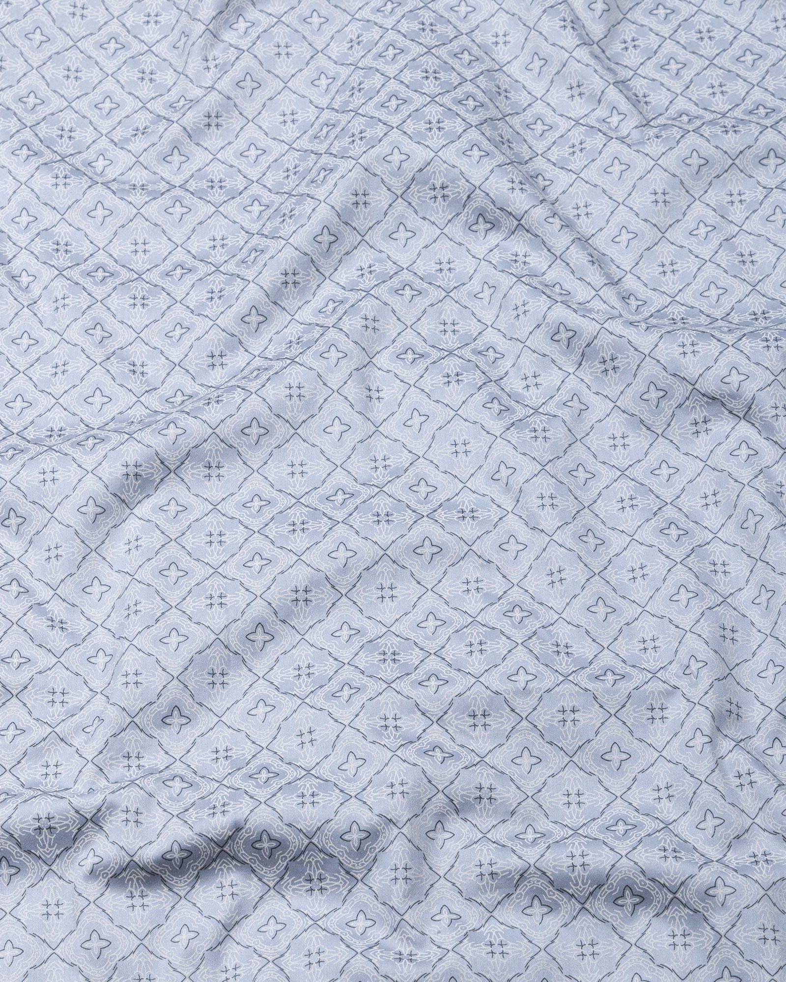 Gardian Blue Cotton Geometric Printed Shirt - John Ellies