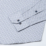 Gardian Blue Cotton Geometric Printed Shirt - John Ellies