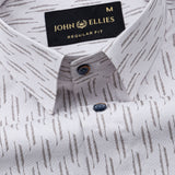 Gardian Brown Cotton Printed Shirt - John Ellies