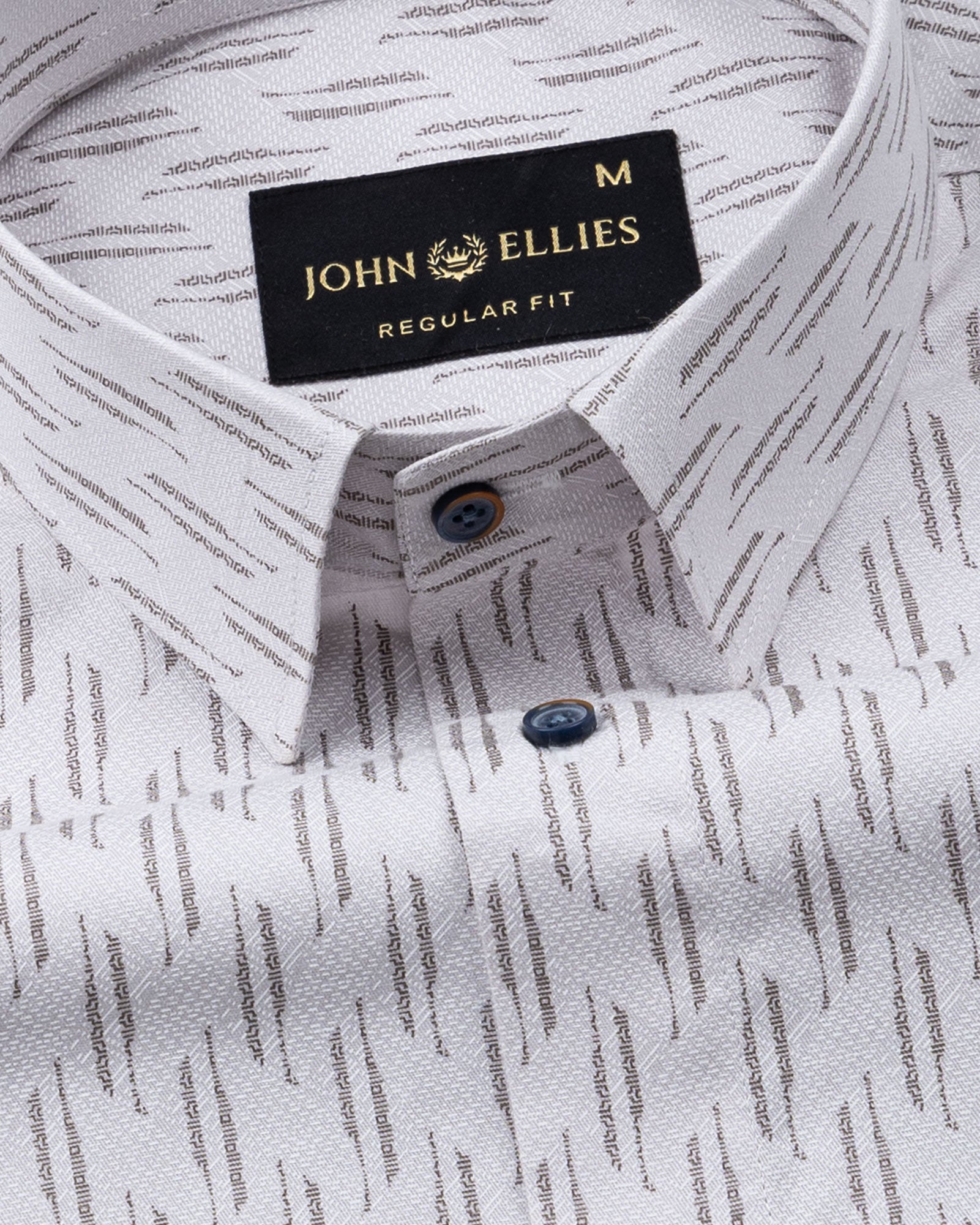 Gardian Brown Cotton Printed Shirt - John Ellies