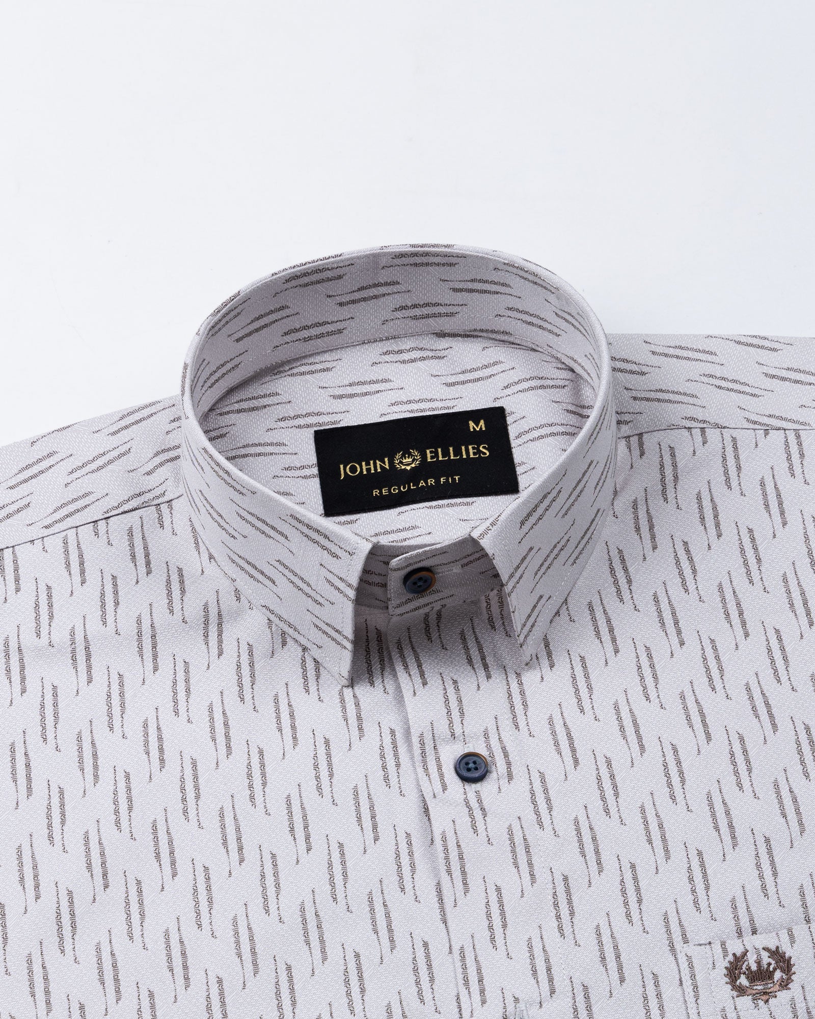 Gardian Brown Cotton Printed Shirt - John Ellies