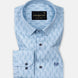 Gardian Sky Blue Cotton Printed Shirt - John Ellies